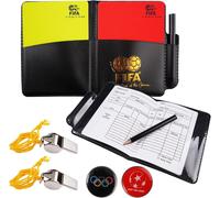 Teppc-21 Pièces Cartes D'arbitre De Football, Kit Arbitre Football, Carton D Arbitrage Foot, Carte D`Arbitrage Crayon, 4 Carton Arbitre, 4 Cartons Jaune Et Rouge Cartons, Pour Compétitions, Sports Sc