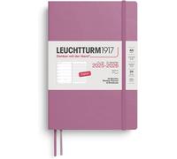 Teppc-372803 Agenda Semainier & Note Medium (A5) 2026, 18 Mois 07.2025-12.2026, Couverture Souple, Dusty Rose, Anglais