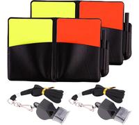 Teppc-4 Pièces Football Accessoire, Sifflets D'arbitre, Kit D'arbitre, Carte D'arbitre, Porte Carte De Football, Accessoires De Sport, Équipement D'arbitre Pour Les Matchs De Football