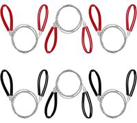 TEPPC-6 Pièces Scie à Fil en Acier Inoxydable, 70cm Scie à Main à Chaîne avec Passants, Tronçonneuse de Survie, Pocket Chainsaw pour Bois/Plastique/Caoutchouc, pour l'extérieur le Camping Randonnée