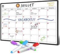 Teppc-A3 Calendrier Magnétique Pour Frigo - Planifier Les Repas Familiaux, Listes De Courses Ou Une Aide A L¿Étude - Tableau Aimanté - Mensuel - En Français
