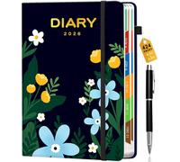 Teppc-Agenda 2026 Semainier A5 200 Feuilles (424 Pages) Carnet De 2026 Bloc Note Journalier 21 X 14.5 Cm Agenda Scolaire Planificateur Hebdomadaire Planner Notebook (Fleurs Et Verdure)