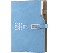 Teppc-Agenda Scolaire 2025-2026 - 1 Jour Par Page - Format A5 - 25/26 Pages Par Jour - 12 Mois - Pour L'école, La Famille Et Le Travail - Bleu