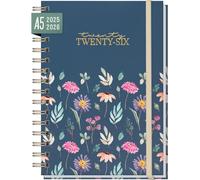 Teppc-Agenda Semainier 2025 2026 A5 "Fleurs Volantes" Weekly Planner Spirale Pour 18 Mois (Jul 25 - Dec 26) Dans Les Langues : En/Fr/It/Es - Durable Et Respectueux Du Climat