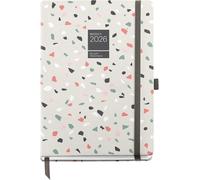 Teppc-Agenda Semainier 2026 Format A5+ (155 X 213 Mm), Couverture Rigide En Carton, Spirale, Fermeture Élastique, Papier 80 G/M², Cat-En-Pt, Terre