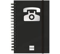 Teppc-- Annuaire Téléphonique Téléphonique 100x150 Mm Spirale Double Noir