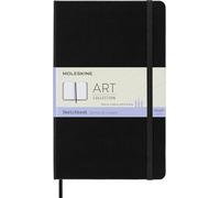 Teppc-- Art Collection Cahier De Croquis - Carnet, Couverture Rigide Et Fermeture Elastique - Papier Convient Pour Stylos, Crayons, Pastels - Couleur Noir - Grand 13 X 21 Cm, 104 Pages