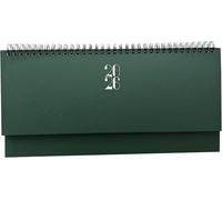 Teppc-Calendrier De Bureau 2026, Semainier À Poser 30 X 10,5 Cm, 1 Semaine Sur 2 Pages (Format Horizontal), Reliure Spiralée Métal, Support Rigide Chevalet, Multilingue \U2013 (Vert)