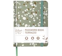 Teppc-. Carnet De Mot De Passe Avec Onglets De A À Z - Cahier Répertoire Alphabétique De Mot De Passe - Livre De Mot De Passe, Conserver Vos Identifiants Web (15,2 X 11,4 Cm, Terrazzo Vert)