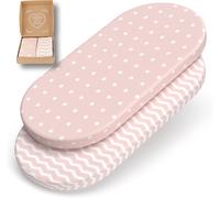 Teppc-Drap Housse 40x80 Berceau Drap Housse Nacelle Drap Cododo Convient À Drap Housse Nacelle 78x36 80x35 80x40 Cm 100% Coton Oeko-Tex (Vieux Rose)