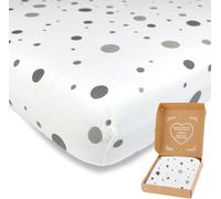 Teppc-Drap Housse 70x140 Bebe Drap Housse Lit Bebe 70x140 Drap 70x140 Bebe Drap Lit Bebe 70x140 Drap Housse Bebe 70x140 Drap Housse 140x70 100% Jersey De Coton Certifié Öko-Tex (Points Gris)