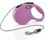 Teppc-Flexi, Laisse Modèle New Classic, Version Cordon, Forme Moderne Et Ergonomique, Système De Guidage Perfectionné, Laisse À Enrouleur, Made In Germany, Rose, Xs - 5m