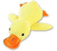 TEPPC-Jouet Anti-Stress Ente pour Chien - Peluche Indestructible pour Petits et Grands Chiens, Doudou Chien avec Design Sécurisé (Jaune)