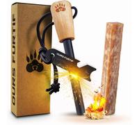 Teppc-Kit Firesteel - Pierre À Feu De Survie - Barre Magnésium Tendre De Qualité Xl 10mm - 15 000 Utilisations - Accessoire Camping, Survivalisme, Bushcraft, Randonnée - Allume Feu Naturel Inclus