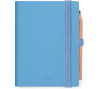 Teppc-Legami - Agenda Double Quotidien Mini 2026, Retro Blue, 12 Mois Mini, Carnet D'adresses Et Crayon Inclus, Fermeture Avec Élastique, De Janvier 2026 À Décembre 2026, En Papier Fsc Certifié, 7 X