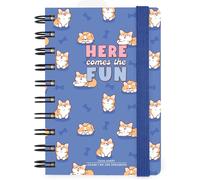 Teppc-Legami - Agenda Journalier Spiralé Small 2026, Corgi, 12 Mois Petit, Fermeture Avec Élastique, Journal De Janvier 2026 À Décembre 2026, En Papier Fsc Certifié, 8,5 X 13 Cm
