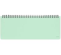 Teppc-Legami - Planning De Bureau 13 Mois, Pastel Mint, Bureau Planner Janvier 2026 Janvier 2027, Agenda De Table Format Horizontal, Spiralé, Une Semaine Par Page, Rubrique, 27.2 X 10.2, Cm