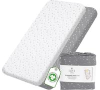 Teppc-Lilly B. Housse Coton Bio Gots 2 Drap Housse 70x140, Compatible Next2me, Snuzpod Et Tous Les Lits De Chevet, Mini Berceau Jusqu'à 140x70cm Lot De 2 Draps.
