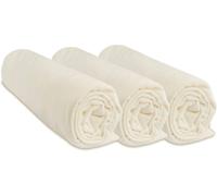 Teppc-Lot De 3 Draps Housse Bébé Pour Couffin Berceau Nacelle Lit Bébé Lit Parapluie 100% Coton Extensible Doux & Respirant Marque Label Oeko-Tex Fabriqué En Europe (Écru, 32x72)