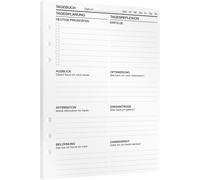 Teppc-® Lot De 30 Recharges A5 Pour Agenda À Anneaux - Plus De Conscience, De Gratitude Et De Concentration - Journal À Succès - Planificateur Quotidien - Carnet Et Inserts De Calendrier 2025