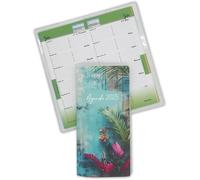 Teppc-Nemau - Agenda De Poche 2025 Semainier - Format 9x18 Cm - Petit Agenda De Janvier À Décembre 2025 Avec Couverture En Gomme Expansée Décor Tropical Coloré
