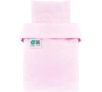 Teppc-Parure De Lit Bébé 80x80 Cm / 35x40 Cm Lot 2 Pièces Housse De Couette Enfant Et Taie D`Oreiller En 100% Coton Pour Berceau, Nacelle, Couffin - Rose