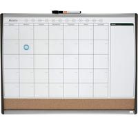 Teppc-- Petit Tableau Blanc Agenda Mensuel Magnétique Mural Avec Zone D'affichage En Liège, Cadre Incurvé, Maison / Bureau, 585 X 430 Mm, 1903813