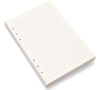 Teppc-Recharge De Papier Ligné A5, 6 Trous Pour Agenda Filofax A5, Feuilles Mobiles Lignées De 8 Mm, 80 Feuilles/160 Pages, 14 X 21 Cm, Beige