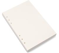 Teppc-Recharge De Papier Vierge A5, Perforée À 6 Trous, Recharge De Papier Vierge Pour Agenda Filofax A5, 80 Feuilles/160 Pages, 14 X 21 Cm, Beige (1)