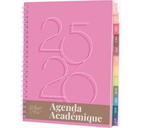 Teppc-Rileys Agenda 2025 2026, Agenda Scolaire & Professionnel, Planificateur Journalier, Hebdo & Mensuel, Spirale Carnet De Rendez-Vous, Juil 2025\U2013juin 2026 (20,3 X 15,2 Cm, Déco, Rose, En Fran
