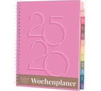 Teppc-Rileys Agenda 2025 2026, Agenda Scolaire & Professionnel, Planificateur Journalier, Hebdo & Mensuel, Spirale Carnet De Rendez-Vous, Juil 2025\U2013juin 2026 (20,3 X 15,2 Cm, Déco, Rose, En Alle