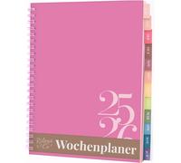 Teppc-Rileys Agenda 2025 2026, Agenda Scolaire & Professionnel, Planificateur Journalier, Hebdo & Mensuel, Spirale Carnet De Rendez-Vous, Juil 2025\U2013juin 2026 (20,3 X 15,2 Cm, Rose, Classique, En