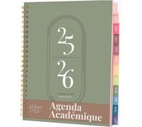 Teppc-Rileys Agenda Planner 2024 2025 - Planificateur Hebdomadaire Et Mensuel - Carnet De Note Et Weekly Planner De 18 Mois Couverture Souple, Double Reliure 20,3 X 15,2 Cm (Vert, 20,3 X 15,2 Cm (F