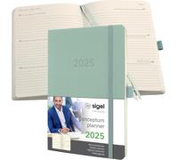 Teppc-Sigel C2538 Agenda Semainier 2025, A5, Couverture Souple, Vert - Conceptum