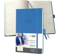 Teppc-Sigel C2568 Agenda Semainier 2025, A5, Couverture Rigide, Bleu - Conceptum