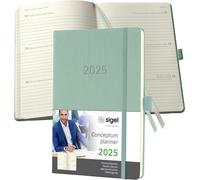 Teppc-Sigel C2572 Agenda Semainier 2025, A5, Couverture Rigide, Vert - Conceptum