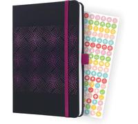 Teppc-Sigel J4213 Jolie Agenda Semainier 2024, Couverture Rigide, 13,5 X 20,3 Cm, 174 Pages, Noir, Rose