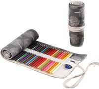 Teppc-Trousse, Trousse Enroulable, Trousse 24 Trous, Trousse Grande Capacité, Trousse Scolaire, Trousse Enfant Rangement Crayons, Crayons De Couleur, Trousse Legami, Trousse Toile, Arbre Noir Et Blan