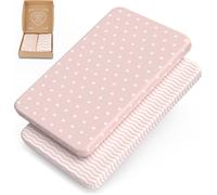 Teppc-\U2013 Lot De 2 Drap Drap-Housse En Coton Pour Bébés 90 X 40 Cm \U2013 Pour Lits D'appoint Et Lits Bébé, Également Adapté Pour 40 X 90 Cm, 90 X 45 Cm, 83 X 50 Cm (100% Oeko-Tex)