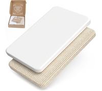 Teppc-\U2013 Lot De 2 Drap-Housse Bio Gots En Coton Pour Bébés 90 X 55 Cm \U2013 Pour Lits D'appoint Et Lits Bébé, Également Adapté Pour 90 X 50 Cm, 89 X 49 Cm, 50 X 83 Cm, 50 X 90 Cm (100% Oeko-Tex)