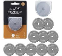 Teppd-- 10 Lames Lignes Droites De 45 Mm Pour Couteau Rotatif Compatibles Avec Fiskars, Olfa Et Autres Valable Pour Tous Les Tissus, Patchwork, Scrapbooking, Bricolage, Couture Et Artisanat