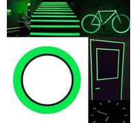 Teppd-10m X 1cm Glow In The Dark Tape, Vert Lumineux Ruban Adhésif Autocollant, Ruban Phosphorescent, Fluorescente Nuit Autocollant, Amovible, Imperméable À L'eau, Photoluminescent