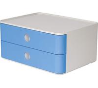 Teppd-1120-84 Smart-Box Allison Boîte De Rangement Empilable Avec 2 Tiroirs Sky Blue