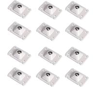Teppd-12 Pcs Roulettes Pivotantes Autocollantes,Roulettes De Meubles, Rotation 360°C,Glisse Silencieusement Et Est Facile À Utiliser,Pour Les Poubelles Et Les Boîtes De Rangement
