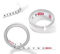 Teppd-2 Pièces 2m Mètre Ruban Auto Adhésif, Règle Métrique Auto-Adhésive, Ruban À Mesurer Auto-Adhésif, Milieu Aux Côtés Ruban À Mesurer En Acier, Pour Établis Et Machines, Blanc