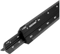 Teppd-2 Pièces Échelle Triangulaire Règle Aluminium D'ingénieurs Kutch Règle De Triangle Gravé Au Laser