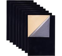 Teppd-20pcs Noir Velours Feuille Tissu Retour Adhésif Feutre, A4 (21x30cm) Tissu En Feutre Adhésif Doux Et Durable Pour Faire De I'art Et De L'artisanat, Les Boîtes À Bijoux, Tasses