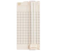 Teppd-2137-049 Mini Massicot, 6,5 X 15,3 Cm, Petit Outil Pour Créer Des Cartes Et Loisirs Créatifs Avec Papier, Plastique, Blanc