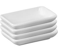 Teppd-4 Petits Bols En Céramique, Rectangulaire, Petit, Dimensions: 7,8 X 5 X 1,5 Cm, Céramique, Tapas + Friends, Blanc, 6975224a