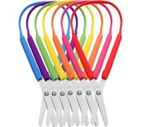 Teppd-7 Pcs Ciseaux Pour Enfants, Ciseaux Enfant Avec Anneaux Ergonomiques 3d, Ciseaux Bouts Ronds, Ciseaux À Boucle Avec Poignée, Ciseaux Pour Les Petites Mains Gauchers, Pour Maternelle, Primaire